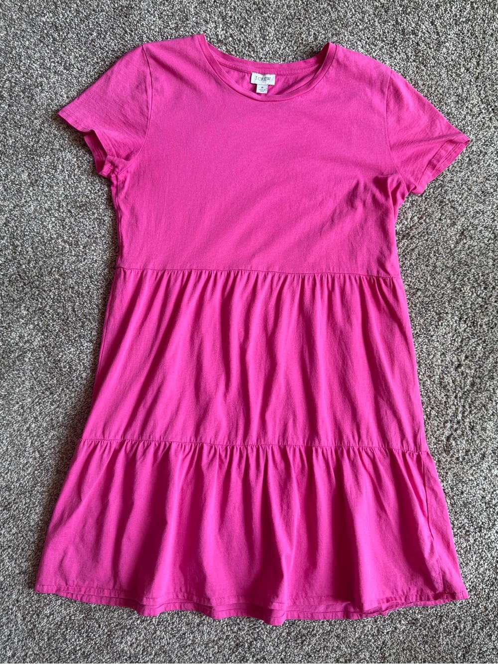 J. Crew 100% Cotton Tiered T-Shirt Dress. Women’s Size Small Crew Neck